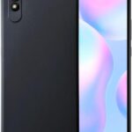 Juodas dėklas Xiaomi Redmi 9A 9AT Liquid Silicone 1.5mm ant telefono