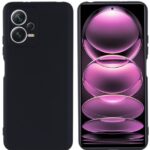 Juodas dėklas Xiaomi Redmi Note 12 5G X-level Dynamic su matiniu paviršiumi abu pusių vaizdai