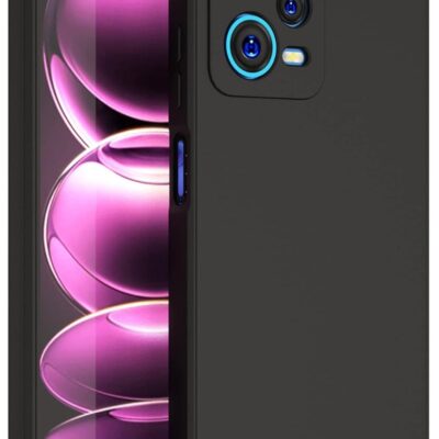 Juodas dėklas Xiaomi Redmi Note 12 Pro 5G su apsauga kamerai ir minimalistiniu dizainu