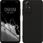 Juodas dėklas Xiaomi Redmi Note 12S Liquid Silicone 1.5mm aplinkantis telefoną