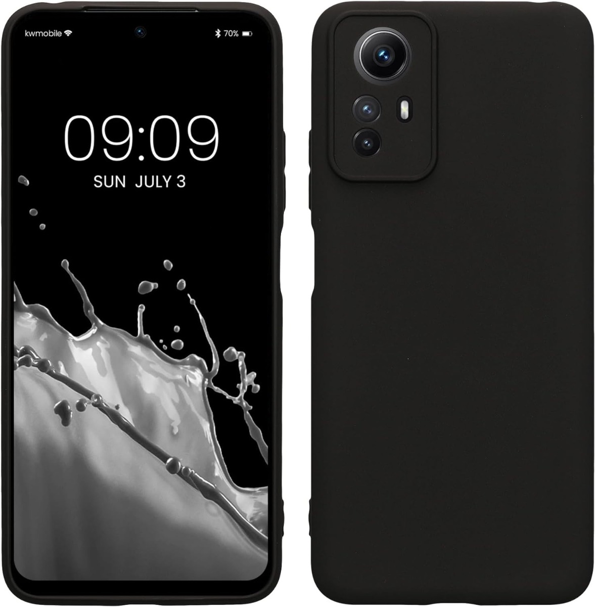 Juodas dėklas Xiaomi Redmi Note 12S Liquid Silicone 1.5mm Juodas dėklas Xiaomi Redmi Note 12S Liquid Silicone 1.5mm aplinkantis telefoną