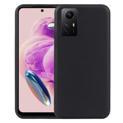 Juodas dėklas Xiaomi Redmi Note 12S ismaniojo telefono apsaugai priekinėje ir galinėje pusėje