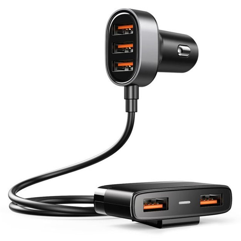 Juodas įkroviklis automobilinis Joyroom JR-CL03 5xUSB 6.2A Juodas įkroviklis automobilinis Joyroom JR-CL03 su 5 USB įėjimais ir ilgu laidu