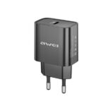 Juodas įkroviklis Awei PD61-EU 20W USB-C su viena USB jungtimi