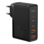 Juodas įkroviklis buitinis Baseus GaN2 Pro 2xType-C ir 2xUSB 100W