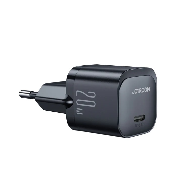 Juodas įkroviklis buitinis Joyroom JR-TCF02 Juodas įkroviklis buitinis Joyroom JR-TCF02 Type-C PD20W su USB-C jungtimi