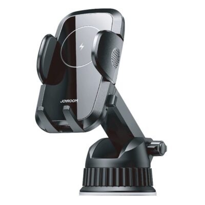 Juodas įkroviklis-laikiklis automobilinis belaidis Joyroom JR-ZS241 su 15W galia