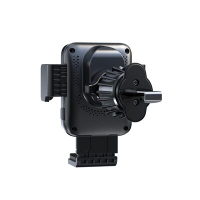 Juodas įkroviklis-laikiklis automobilinis belaidis Joyroom JR-ZS341 tvirtinamas prie oro grotelių