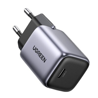 Juodas įkroviklis Ugreen CD319 Nexode GaN USB-C 30W su USB-C jungtimi