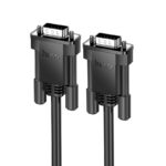 Juodas kabelis Hoco US11 VGA to VGA 1.0m su metaliniais VGA jungčių galais ir tvirtu plastikiniu korpusu