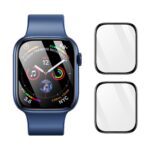 Juodas LCD apsauginis stikliukas Dux Ducis Pmma Apple Watch 40mm su blizgia juoda rėmeliu ir skaidriu stiklu