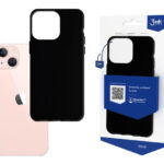 Juodas matinis dėklas Apple iPhone 14 ekrano apsaugai