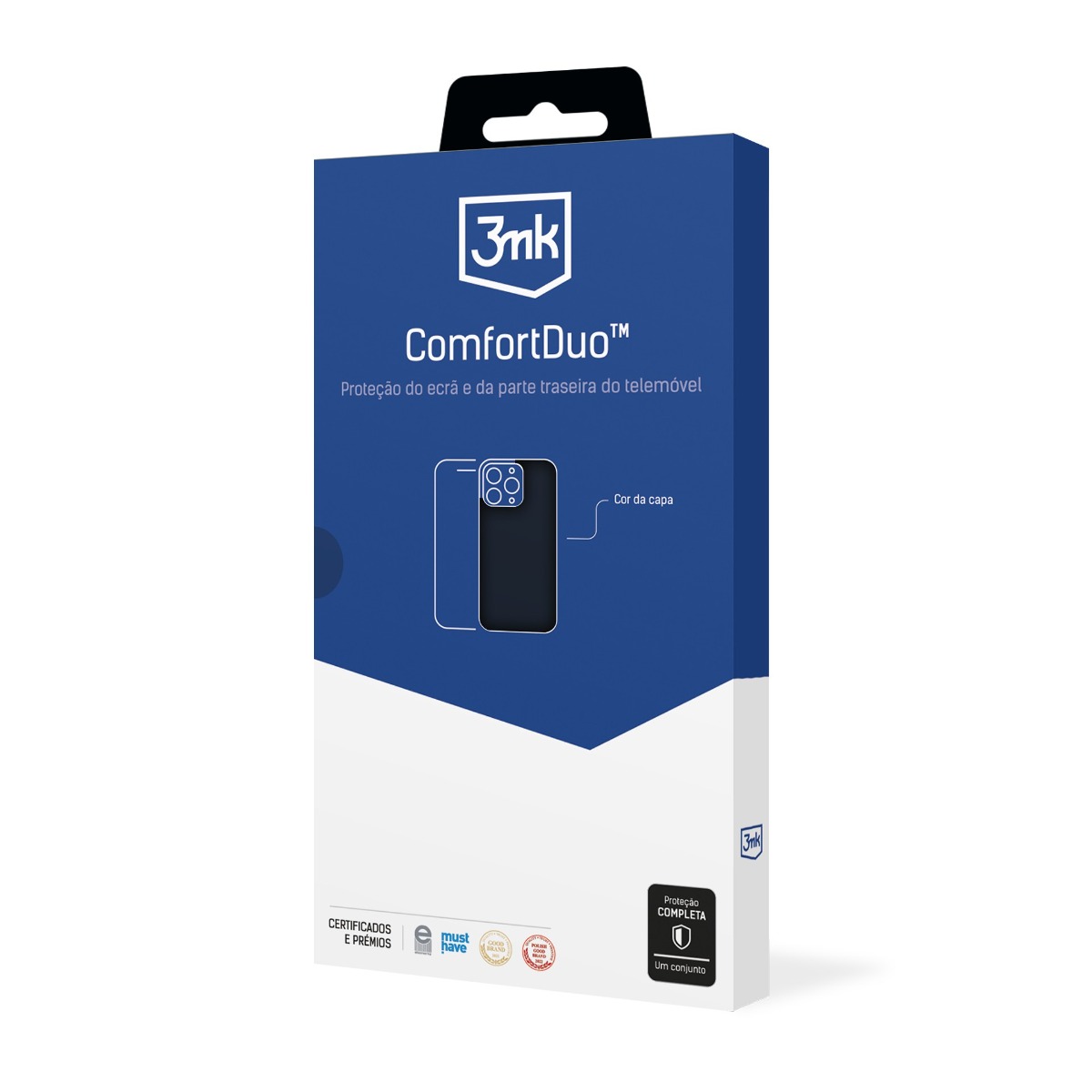 Juodas matinis dėklas ir apsauginis stikliuko rinkinys 3mk ComfortDuo Matt Juodas matinis dėklas ir apsauginis stikliuko rinkinys 3mk ComfortDuo Matt telefonui Samsung A155 A15 4G / A156 A15 5G pakuotės vaizdas