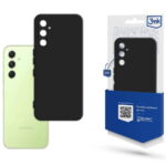 Juodas matinis dėklas Samsung Galaxy A245 A24 4G A246 A24 5G 3MK ant dviejų telefonų ir pakuotėje