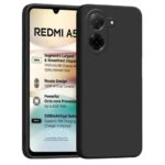 Juodas matinis dėklas Xiaomi Redmi A5 Poco C71 su matinės tekstūros paviršiumi