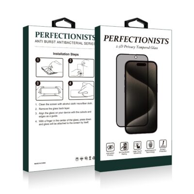 juodas privatumo apsauginis stiklas samsung s731 s25 fe 2.5d privacy perfectionists pakuote
