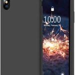 Juodas silikoninis deklas Apple iPhone X XS Liquid Silicone 1.5mm su matiniu pavirsiumi