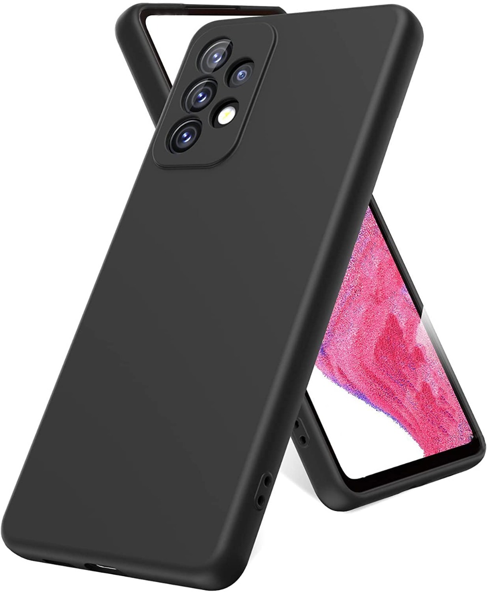 Juodas silikoninis dėklas Samsung Galaxy A135 A13 4G Liquid Silicone 1.5mm Juodas silikoninis dėklas Samsung Galaxy A135 A13 4G Liquid Silicone 1.5mm, matomas dėklas su kamera ir ekranu juodoje spalvoje