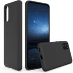 Juodas silikoninis dekla samsung galaxy g981 s20 liquid silicone 1.5mm telefono deklas is skirtingu kampu