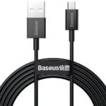 Juodas USB kabelis Baseus Superior su USB ir microUSB jungtimis