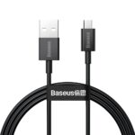 Juodas USB kabelis Baseus Superior USB-A to MicroUSB su 2A srove, 1 metro ilgio