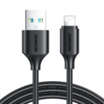 Juodas USB kabelis Joyroom S-UL012A9 su USB ir Lightning jungtimis juodos spalvos