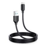 Juodas USB kabelis Joyroom S-UM018A9 su USB ir MicroUSB jungtimis