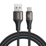 Juodas USB kabelis Joyroom SA25-AC6 USB to USB-C 100W 1.2m su pintu laidu ir metalinėmis jungtimis