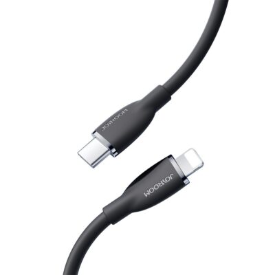 Juodas USB kabelis Joyroom SA29-CL3 su USB-C ir Lightning jungtimis, ilgis 1.2 metro