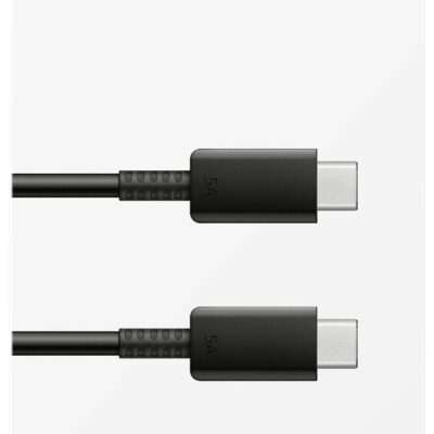 Juodas USB kabelis originalus Samsung EP-DN975BBEGWW Type-C-Type-C 1.0m su 5A ženklinimu ant jungčių