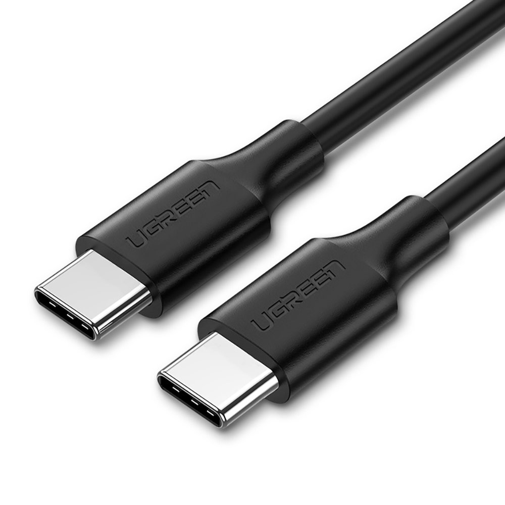 Juodas USB kabelis Ugreen US286 USB-C to USB-C 3A 1.0m Juodas USB kabelis Ugreen US286 USB-C to USB-C 3A 1.0m su metaliniais jungtimis