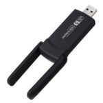 Juodas USB Wi-Fi adapteris Reach UWA-1 su dviem antenomis ir USB jungtimi