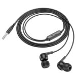 Juodos ausinės Hoco M124 3,5mm su laidu ir valdymo mygtuku
