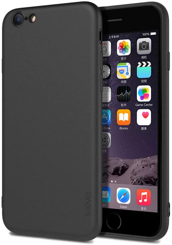 Juodos spalvos dėklas Apple iPhone 6 6S X-level Guardian Juodos spalvos dėklas Apple iPhone 6 6S X-level Guardian su matiniu paviršiumi