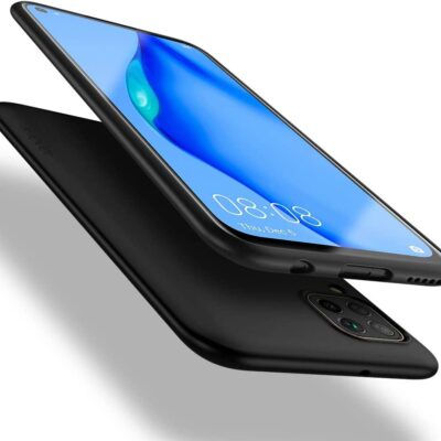 Juodos spalvos dėklas Huawei P40 Lite Nova 6 SE Nova 7i X-level Guardian su matiniu paviršiumi ir tiksliai išpjautomis kamerų angomis