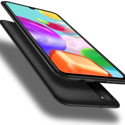 Juodos spalvos dėklas Samsung Galaxy A41 A415 X-level Guardian aplink telefoną