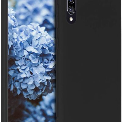 Juodos spalvos dėklas Samsung Galaxy A505 A50 su trimis kameromis ir apsauga