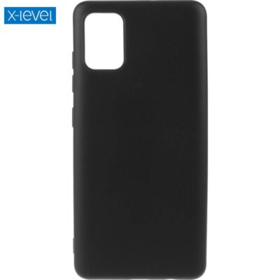 Juodos spalvos dėklas Samsung Galaxy A515 A51 X-level Dynamic su išpjova kameros skyriui