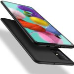 Juodos spalvos dėklas Samsung Galaxy A515 A51 telefone su ryškiu ekranu
