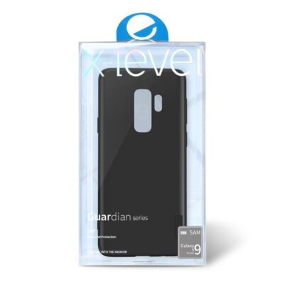 Juodos spalvos dėklas Samsung Galaxy G965 S9 Plus X-level Guardian pakuotėje