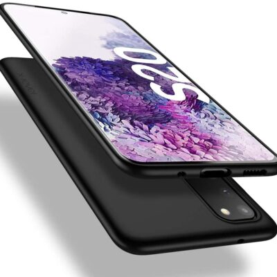 Juodos spalvos dėklas Samsung Galaxy G981 S20 x-level guardian matomas iš priekio ir nugarėlės