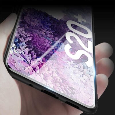 Juodos spalvos dėklas Samsung Galaxy G986 S20 Plus X-level Guardian telefono apačioje