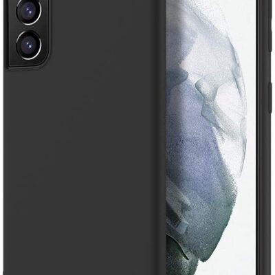 Juodos spalvos dėklas Samsung Galaxy S21 Plus su integruota apsauga ir kamerų anga