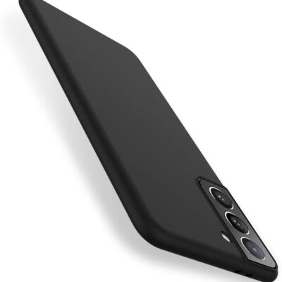 Juodos spalvos dėklas Samsung Galaxy S21 Plus S30 Plus X-level Dynamic su trimis kameros lęšiais