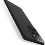 Juodos spalvos dėklas Samsung Galaxy S21 Ultra X-level Dynamic su matiniu paviršiumi ir kampų apsauga