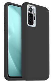 Juodos spalvos dėklas Xiaomi Redmi Note 10 Pro ir Note 10 Pro Max su matine paviršiaus tekstūra