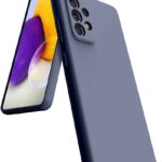 Levandos pilkas dėklas Samsung Galaxy A736 A73 5G Mercury Silicone telefonui su kameros išpjovomis ir minkšta apdaila