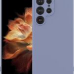 Levandos pilkas dėklas Samsung Galaxy S918 S23 Ultra 5G Mercury Silicone su matiniu paviršiumi ir atidengtomis kameromis