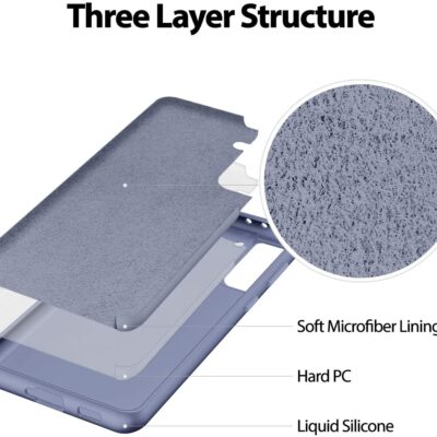 Levandos pilkos spalvos dėklas Samsung Galaxy S21 Mercury Silicone su trijų sluoksnių konstrukcija
