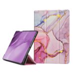 Marmurinis dėklas Samsung X210 su ryškiai rausvu, violetiniu ir auksiniu marmuro raštu